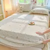 Lençol 100% Algodão Puro Peça Única Estilo Desenho Animado Fresco Lençol para Cama de Solteiro/Casal Infantil Dormitório Estudantil Conjunto de Peça Única
