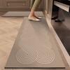 Tapete de Piso para Cozinha Café com Leite, Resistente ao Desgaste e Fácil de Cuidar, Tapete de Piso de Lama de Diatomáceas, Conjunto Retangular de Duas Peças, Absorvente de Água, Absorvente de Óleo, Tapete Antiderrapante