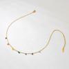 L07 Colgante de Circonita Brillante Estilo Festivo Impresionante Collar de Acero Inoxidable Joyería Estilo Francés Varios Colores