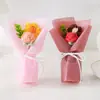 Presentes de Flores Artificiais, Flores Eternas, Mini Buquês, Rosas de Tricô, Flores Pom-pom, Acessórios Decorativos, Atacado Transfronteiriço