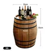 Barril de Vino Decorativo, Barril de Roble, Barril de Vino de Madera Maciza, Exhibidor de Barra, Barril de Vino Tinto, Gabinete de Vino Semiabierto, Barril de Vino