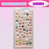 Pegatinas de Relieve Estéreo 3D para Niños, Pegatinas Temáticas de Niña, Materiales Divertidos para Journaling, Decoración de Dibujos Animados para DIY de Fundas de Teléfono, Patrones Pequeños