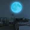 20-40cm Luna Luminosa Cian Pegatinas de Pared Fluorescentes Pegatinas de Pared Luminosas Reciclables Decoración para Dormitorio Dormitorio Habitación de Niños