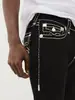 Marca de Moda de Rua Americana Verdadeira Transfronteiriça Jeans Y2K Branco Linha Grossa Buda Reto Jeans Casual para Homens