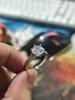 Anel Feminino Nicho Luxo Leve Zircônia Seis Garras Moda Casamento Noivado Adereços Não Desbota Anel Aberto