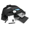 Riñonera Deportiva Transfronteriza Casual Simple Película de Cuero Bolso Cruzado de Hombro para Hombre Gran Capacidad Multicapa Portátil Bolso de Pecho