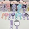 Pente e espelho de mão fofos e estilosos da Kuromi, My Melody e Cinnamoroll para retoques de maquiagem portáteis