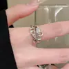 Anillo Único de Nariz de Cerdo Resistente para Mujer, Nuevo Anillo Versátil Popular de Diseño de Nicho para Dedo Índice, Anillo Dulce y Fresco Estilo Chica Popular