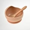 Tigela de silicone para crianças, ventosa, tigela suplementar de alimentação integrada, utensílios de mesa de qualidade alimentar para bebês, treinamento para alimentação de bebês