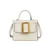 2026 Nuevo Bolso Cruzado de Hombro Versátil de Moda Estilo Coreano Bolso Cuadrado Pequeño Simple a la Moda para Mujer con Hebilla de Aluminio