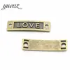 YuenZ Accesorios para joyería DIY Placa LOVE Colgante de aleación LOVE Colgante pequeño retro de aleación S202
