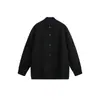 Suéter de moda urbana retro estilo japonés Rumeng para hombre, otoño, suelto, de un solo botón, casual, con cuello alto, tejido