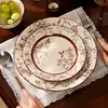Conjunto de louças vintage de alto valor, pratos, travessas, tigelas de cerâmica, tigelas de arroz, louças de cerâmica para uso doméstico, presente de inauguração