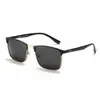 Nova Moda Metal Óculos De Sol Polarizados Dos Homens High-end Sense Personality Box Óculos De Sol Anti-UV