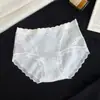Bragas de Algodón Puro para Mujer de Estilo Francés Romántico con Encaje, Cintura Media y Puntadas de Malla, Transpirables y Cómodas, Braguitas de Algodón para Bebé para Mujer