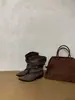 Botines cortos de tacón grueso con punta afilada, adelgazantes, estilo nuevo 2026, hebilla, moda francesa, sexys para mujer