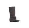 Botas de Piel Genuina Dos Versiones Punto Maillard Puntiagudas con Cordones Arrugadas Apiladas Botines Cortos de Moda Retro Individuales Botas de Caballero