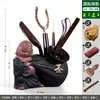 &Frete Grátis Cerimônia do Chá Seis Cavalheiros Combinação Conjunto Completo Acessórios para Conjunto de Chá Kung Fu Colher de Chá de Bambu Pinças Pinças Madeira Maciça