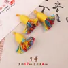 Cordão com Pingente de Borla com Argola de Fio de Algodão Torcido à Mão Acessórios DIY Produto Semi-Acabado Pingente de Borla Brocado Song