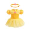 Ropa de Halloween para Niños Mameluco Pulóver de Manga Corta Bebé Infantil Princesa Mono Traje para Gatear Vestido para Niñas