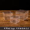 Caja de Plástico Transparente Cuadrada Personalizada con Tapa Acrílico Comida Snack Boda Caja de Dulces Caja de Almacenamiento de Escritorio