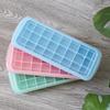 Caja de hielo de silicona con fondo suave para cubitos de hielo congelados con tapa, molde creativo casero para cubitos de hielo congelados para niños, caja de hielo de 24 rejillas