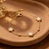 Pulseira Quadrada de Zircônia Inoxidável de Aço Titânio para Mulheres Joias Exquisitas Minimalistas Novos Acessórios de Mão Versáteis Japoneses e Coreanos Design de Nicho