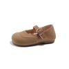 Zapatos de Cuero para Niñas 2026 Primavera y Otoño Nuevos Estilo Coreano Zapatos Planos Retro Bajos para Niños Pequeños 1-3 Años Zapatos de Princesa para Bebé con Suela Suave