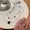 Nuevo Collar de Corazón de Doble Capa 2025 para Mujer, Cadena de Suéter de Diseño Único, Accesorio de Moda de Lujo Ligero con un Toque de Alta Gama