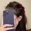 Moño de Terciopelo de Alta Calidad Clip Pequeño de Agarre Flequillo Horquilla Retro Princesa Clip Adorno para la Cabeza para Mujer Tamaño Pequeño Horquilla para Cabello Suelto
