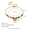 Estilo de Moda Ins Europeu e Americano Nicho Colorido Aço Inoxidável Banhado a Ouro 18K Pulseira Personalizada com Contas de Frutas para Mulheres