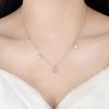 2022 Novo Produto Ebay Simples Elegante Colar Estrela Lua Zircônia Estrela de Cinco Pontas Crescente Colar Clavícula para Mulheres