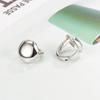 Aretes Geométricos Redondos de Cara Brillante con Hebilla para la Oreja, Moda Estilo Frío, Lujo Ligero de Alto Nivel, Elegantes, Nicho, Simples