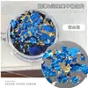 Fragmentos de Papel Dourado para Nail Art Joias Popular Transfronteiriça Vermelho Azul Verde Flor Dourada Laser Dourado e Prateado Material de Lantejoula Folha Atacado