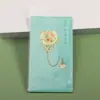 Marcador Metálico Hueco Floral Marcador de Libro Creativo de Flor Rosa Girasol Marcador de Libro de Latón de Alta Gama Regalo Cultural y Creativo