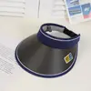 Sombrero de verano estilo coreano con ala grande, bonito y musculoso, para mujer, para viajes al aire libre, sombrero de copa vacío de verano