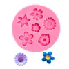 Molde de Silicone Flor Girassol Margarida Crisântemo Rosa Molde para Decoração de Bolo Fondant Chocolate