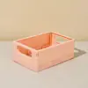 Caja de Almacenamiento Plegable de Escritorio Ins Cesta de Almacenamiento de Cosméticos para Estudiantes Estante de Almacenamiento de Snacks para Dormitorio Cesta Pequeña