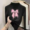 Ropa interior básica de polar con cuello alto medio para niñas para otoño e invierno, top cálido casual de manga larga cepillada para niños mayores
