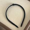 Simple Nudo de Doble Hilo Aro Fino de Cuero PU para el Cabello Nuevo para Mujer Diadema de Lavado Facial Pinza para el Cabello