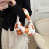 Bolsa de viagem estilo coreano 2024 inverno nova bolsa feminina moda simples bolsa de ombro pelúcia casual bolsa de axila