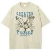 2025 Nuevo Modelo Comercio Exterior Marca Independiente Holgada y Cómoda Retro Y2K Anime Unisex Camiseta Lavada Adulto Camiseta Corta