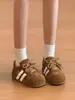2026 Verano Nuevo Estilo Fanghua para Mujer Estilo Británico Moda Coreana Estampado de Leopardo que Aumenta la Altura Entrenamiento Alemán Casual Tenis con Cordones