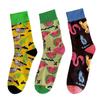 Calcetines deportivos de moda personalizados de talla grande para hombre, absorbentes del sudor, para otoño e invierno, de tubo medio para mujer, envío gratuito.