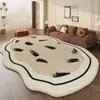 Alfombra Estilo Crema Francesa Sala de Estar Sin Lavar Limpiable Irregular Dormitorio Mesita de Noche Forma Especial Nube Felpudo Casa de Alquiler