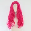 Peluca de Venta Caliente Transfronteriza Cosplay Peluca de Anime Raya Libre Rojo Rosa Universal Larga Rizada Ola Grande Fibra Química Cubrecabezas