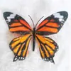 12cm Libro Rojo Pequeño DIY Flor Artificial Mariposa Pegatina de Pared Decoración Impresa en 3D Pasador Pasador Accesorios para Tocados Flor Falsa