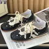 Zapatos de Ballet Plateados de Piel de Vaca con Cordones, Verano Bajos Transpirables Cómodos Versátiles Zapatos Mary Jane