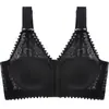 Lingerie Atacado para Seios Grandes, Estilo Fino, Anti-Queda, Sutiã com Fecho Frontal Ajustável, Tamanho Plus, Sutiã Sem Fio