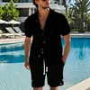 2026 Verano Transfronterizo Amazon Camisa Polo Texturizada para Hombre Nueva de Moda Cuello Camisero Estampado Manga Corta